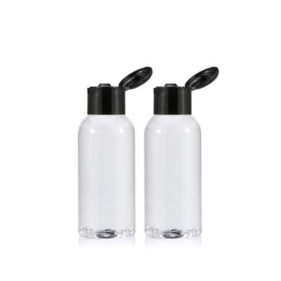 Şeffaf Sıkıştırmalı Tip 100ml Siyah Kapaklı Üst Plastik Şişeler