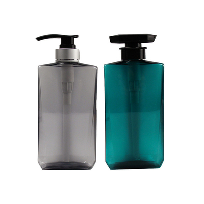 Şampuan ve Saç Kremi Şişeleri için 500ml PET Şeffaf Boş Kare Losyon Pompa Şişesinin Basılması