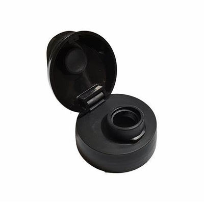 Çeşitli Boyutlarda Yuvarlak Dökülmeyen Siyah 28mm Flip Top Şişe Kapakları
