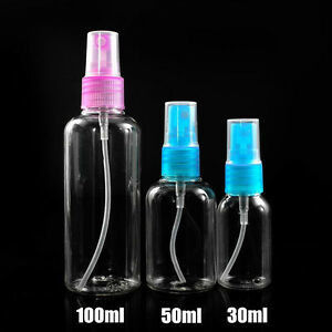 Makyaj İçin Çoklu Kullanım 100ml Şeffaf Plastik Püskürtme Pompası Şişesi